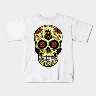 Colorful Mexican skull Kids T-Shirt